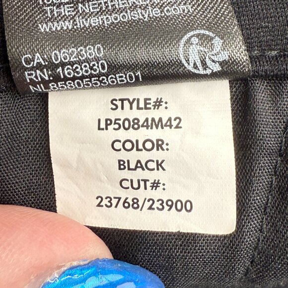 EUC Women's LIVERPOOL Kelsey Trouser Stretch Ponte‎ Pant Black | Size 10/30 P - Picture 10 of 10